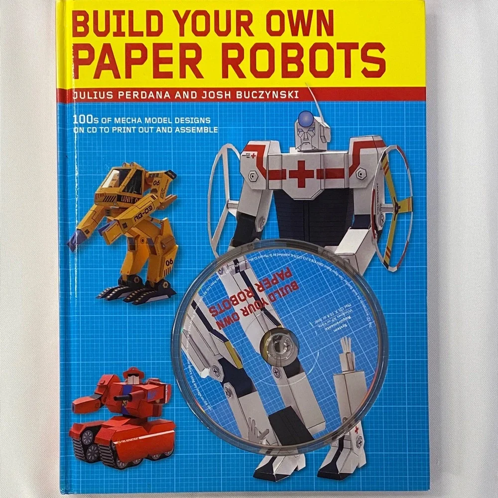 Build Your Own Paper Robots Book - Blue Cover How To Draw Dinosaurs Book
